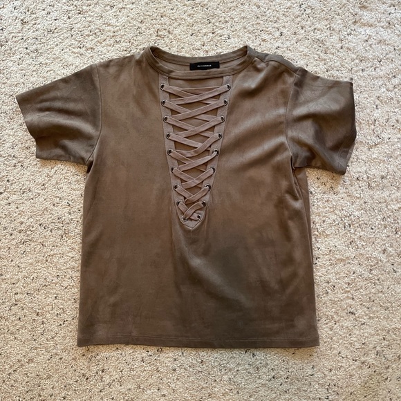 Suede brown top - Picture 1 of 1